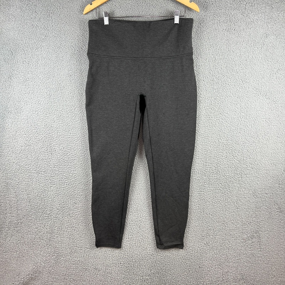 Ponte Ankle Split Hem Pants by Spanx - Women's Shapewear Leggings - Size XL Grey